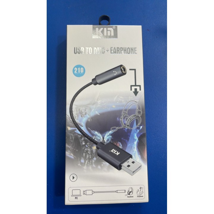 Кабель Kin Ky-210 USB to 3.5 F
