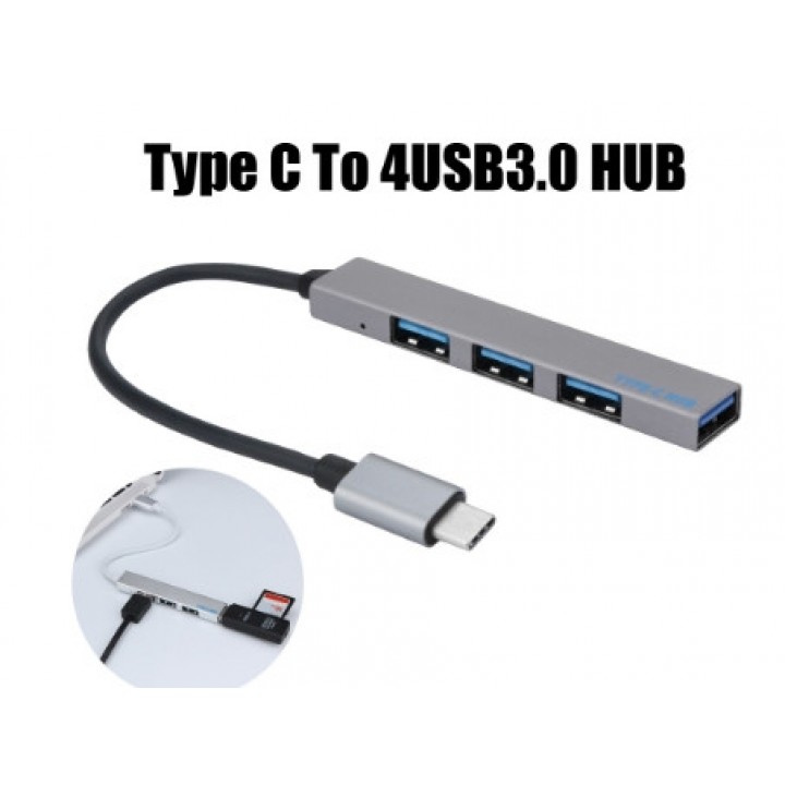 Хаб USB 3.0 Type C to HUB 4 Port(C-809)