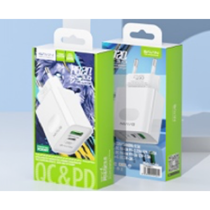 Быстрое зарядное устройство для телефона BAVIN Dual Port PC836Y PD 20W+ QC3.0