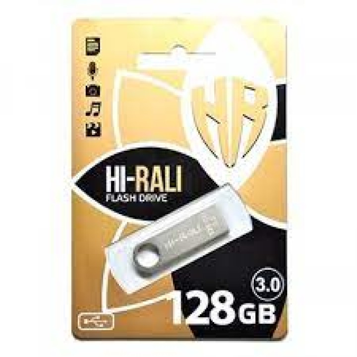 Накопичувач USB 3.0 128gb Hi-Rali Shuttle серія срібло