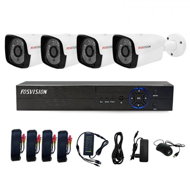 Комплект видеонаблюдения  AHD KIT 4-х канальный FOSVISION FS-601N20 4CH 4 камеры 2МП
