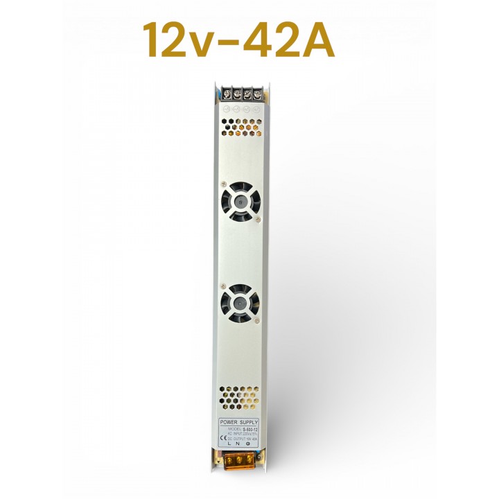 Блок живлення ND LED 12v42a імпульсний, металічний 500w