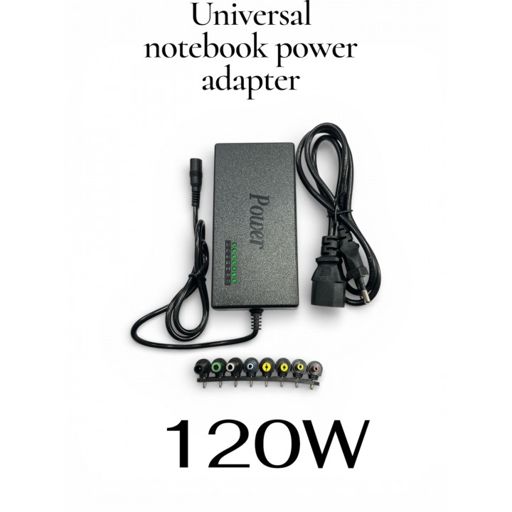 Універсальний адаптер для ноутбуків MY-120W, блок живлення для ноутбука