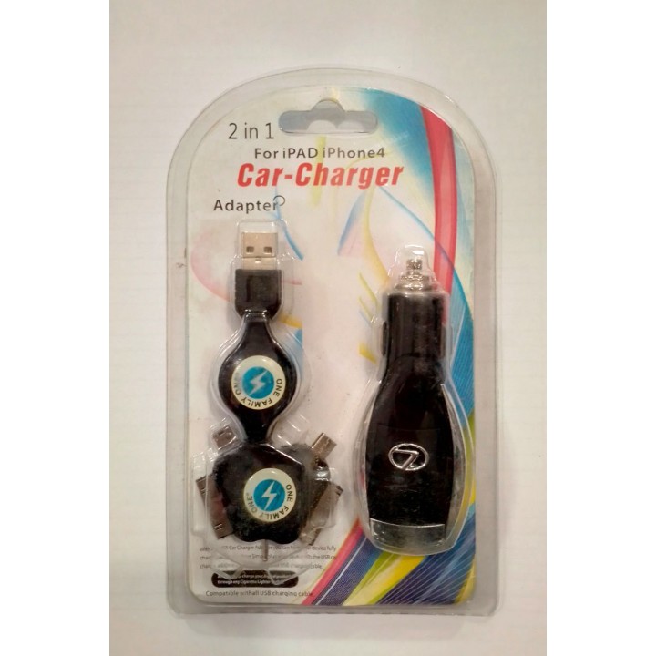 АЗУ универсальное 1000 AM 2 in 1/Car charger multi (black) 