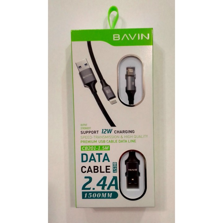 USB Кабель быстрой передачи данных и зарядки для телефона BAVIN CB201 Lightninig 1.5 метра