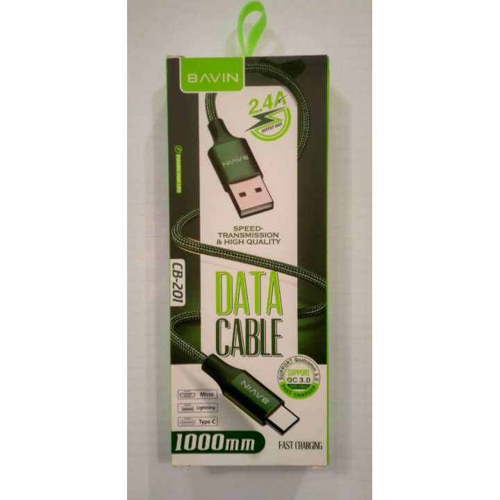 USB Кабель быстрой зарядки телефона BAVIN CB201-1M TYPE-C
