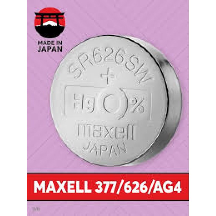 Батарейка MAXELL 377 SR626SW G4 5 шт блістер