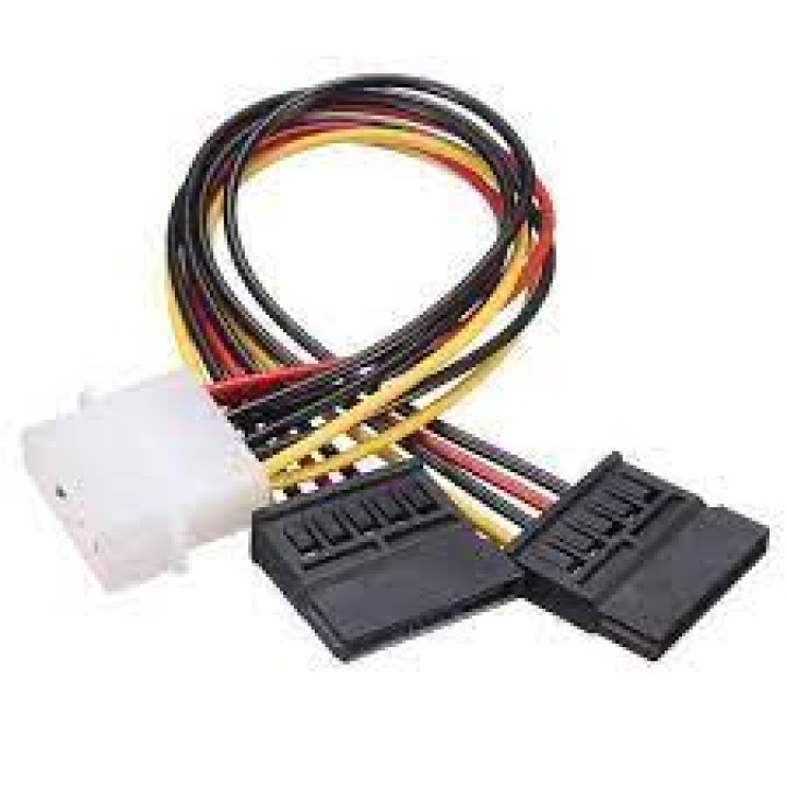 Перехідник IDE Molex 2x Sata 15pin для живлення жорстких дисків