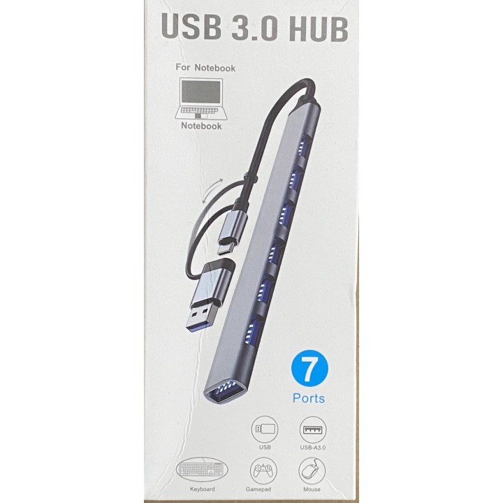 USB,Type-C  ХАБ  3.0  7 портов 