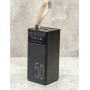 Большой Power Bank Kin Vale KV1095 50000 mAh С Фонариком Быстрая Зарядка 4в1 кабель USB, Type-C, micro,lightning 5V2А с фонариком