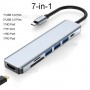 YG-2120 Док-станция 7 в 1 USB 3.0 HDMI SD TF Card Reder с типом C Зарядной порт Multiply Hub Хаб