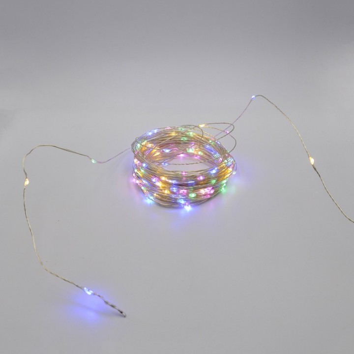 Гирлянда-роса (Copper Wire) 200M-4 внутренняя, пров.:прозрачный, 20м (Разноцветная) ART:7248
