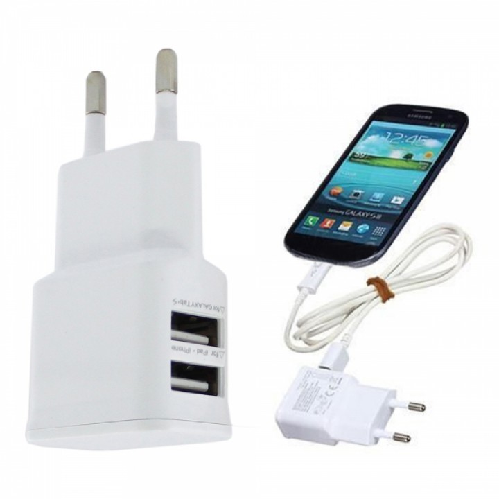 Сетевое зарядное устройство Samsung  2usb 2A 
