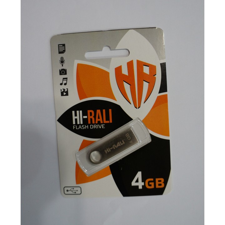 USB Флешка Hi-Rali 4GB Shuttle silver