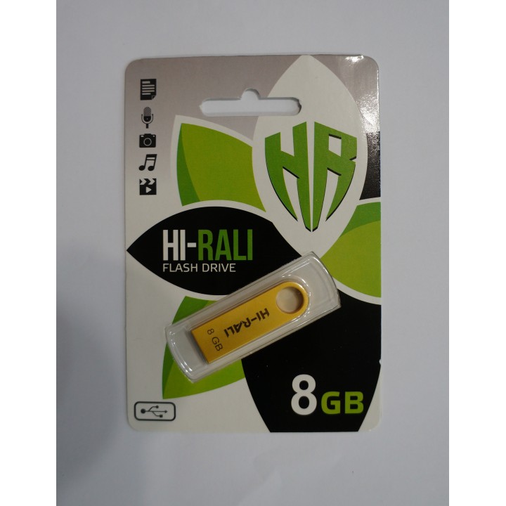 USB Флешка Hi-Rali 8GB Shuttle gold
