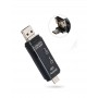 OTG переходник 3 в 1 Type-C, micro USB, картридер