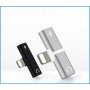 Переходник 2 in 1 Lightning (iphone) M to  (зарядка lightning+наушники lightning) F