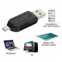 OTG переходник 2 в 1 V8 micro USB, картридер