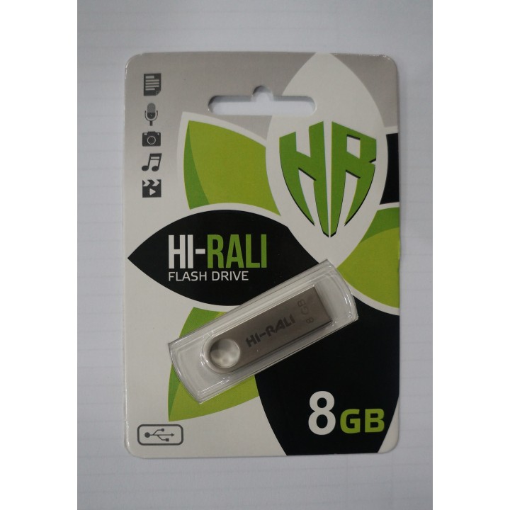 USB Флешка Hi-Rali 8GB Shuttle silver
