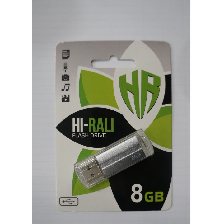 USB Флешка Hi-Rali 8GB Corsair series silver
