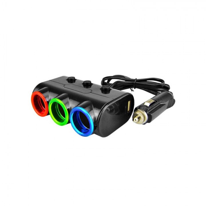 АЗУ разветвитель Olesson 1523 2USB 12V/24V