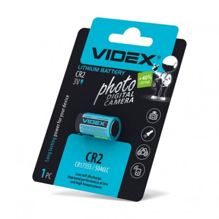 Батарейка литиевая Videx CR2 Lithium, 3.0 V (для фотоаппаратов)