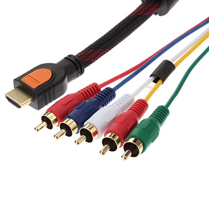 Кабель HDMI/5RCA 1.5m Y-Y компонент RGB