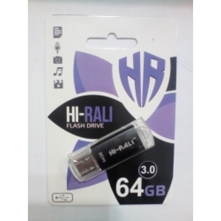 USB флешка Hi-Rali 64GB Rocket series Black 