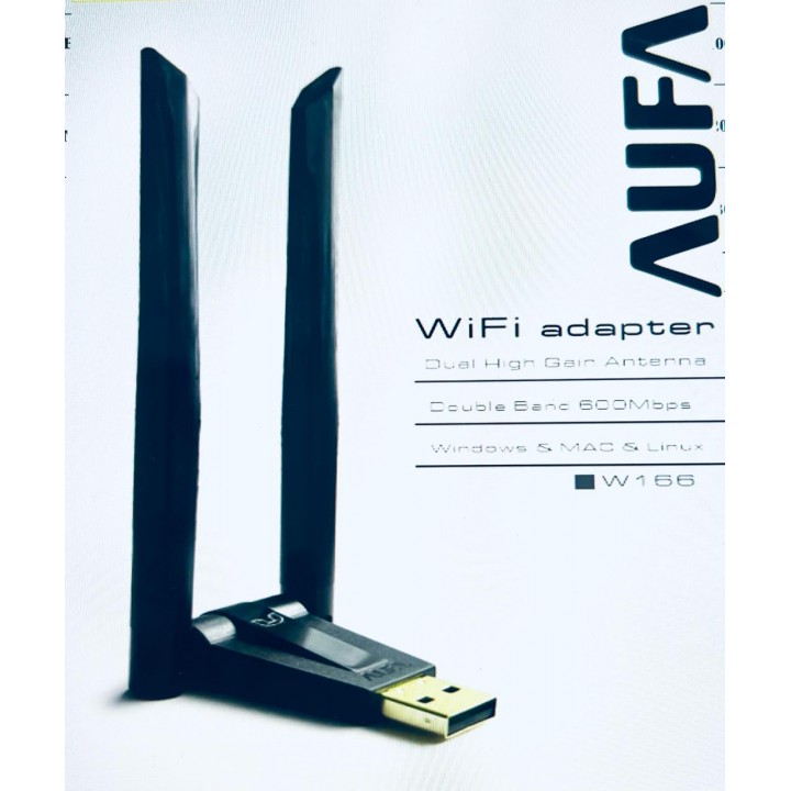 600Mbps USB WiFi Adapter AUFA W166, 600 МбитDual Band 2.4G 5.8GHz Wi-Fi Antenna USB 3.0 Network Card Mini Wireless Receiver PC Accessories