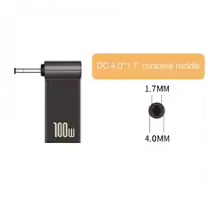 Переходник питания PD 100W к ноутбуку Type-C на DC 4.0×1.7mm