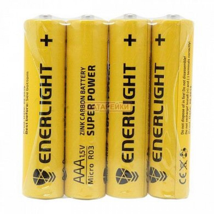 Батарейка Enerlight R03 AAA уп.=40  шт.