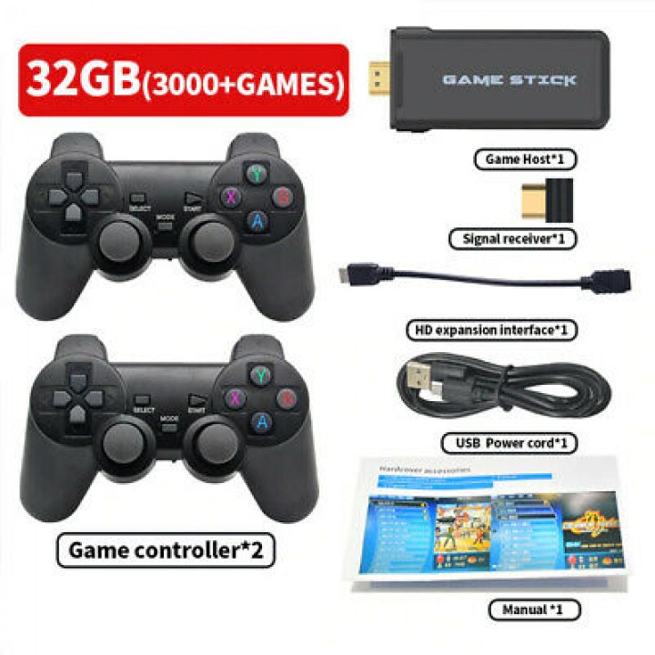 Игровая консоль DATA FROG 4K HD HDMI Стик 10 000 Игр + 2 джойстика PS1