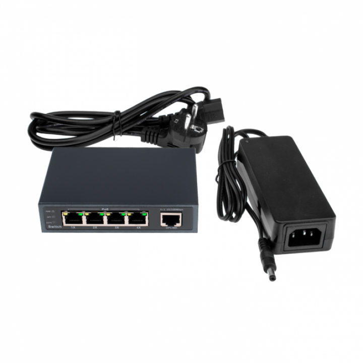  Коммутатор сетевой POE Green Vision  GV-003-Е-04+1P