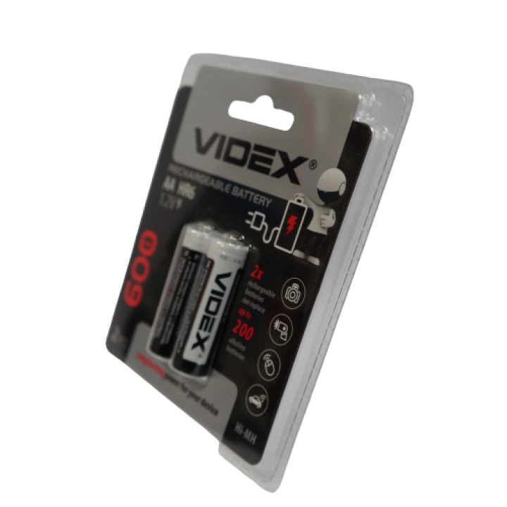 Акумуляторна батарея Videx HR6 / AA 600mAh (на блістері)