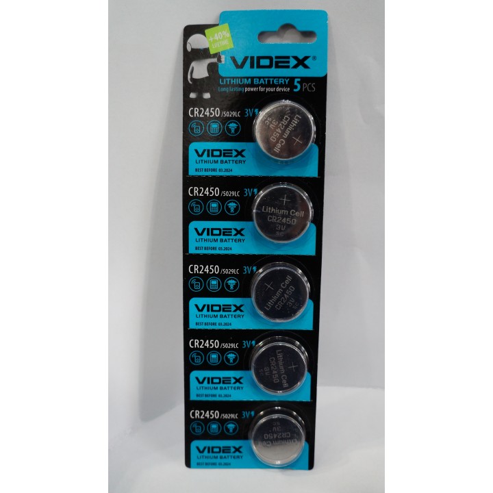 Батарейка Videx CR2450 3V(на блистере)