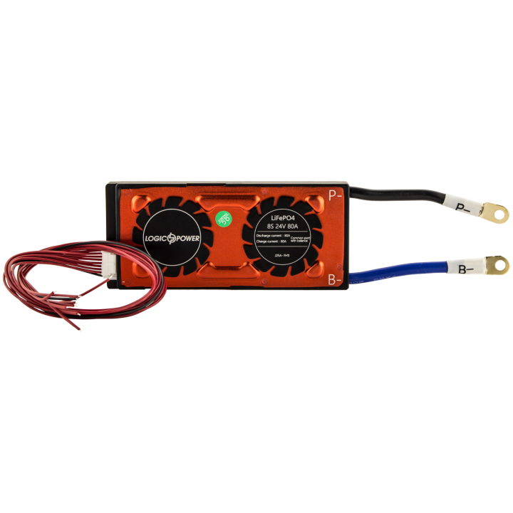 BMS плата LP LiFePO4 24V 8S 80A симетрія