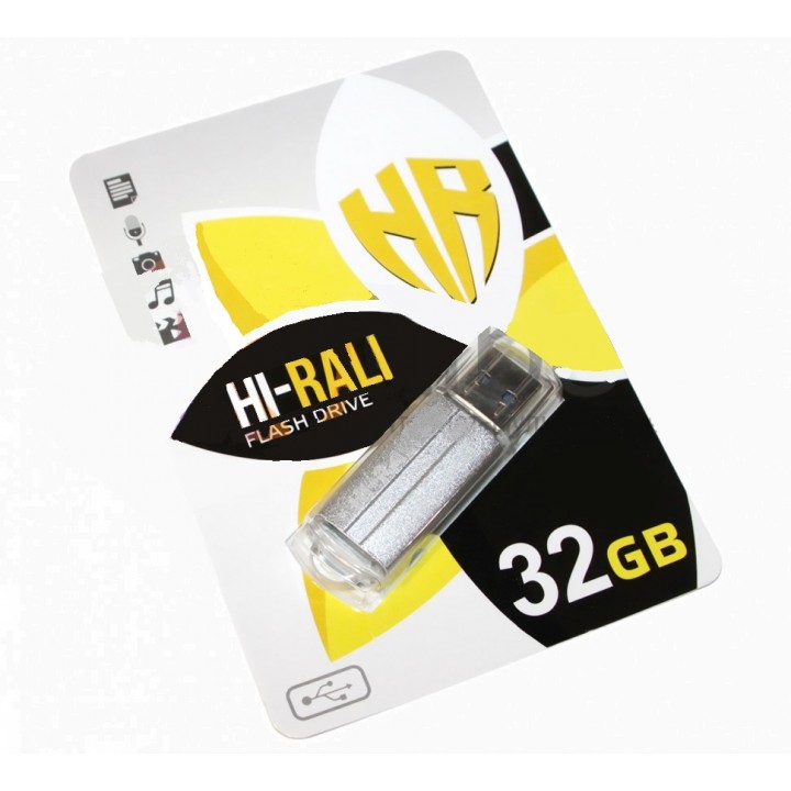 USB Флешка Hi-Rali 32GB Corsair series silver