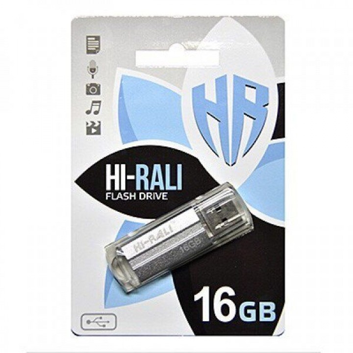 USB Флешка Hi-Rali 16GB Corsair series silver