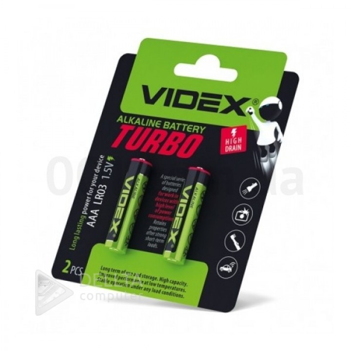 Батарейка Videx Turbo Alkaline LR03 (AАА)