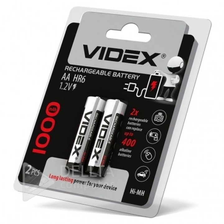 Акумуляторна батарея Videx HR6 / AA 1000mAh (на блістері)