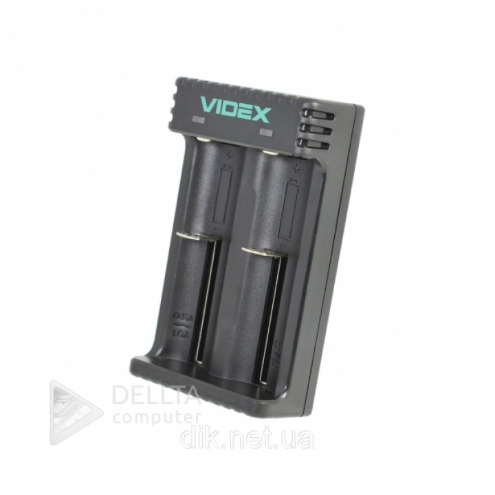 Зарядний пристрій для акумуляторів Videx VCH-L200 2-х канальна USB під всі типи