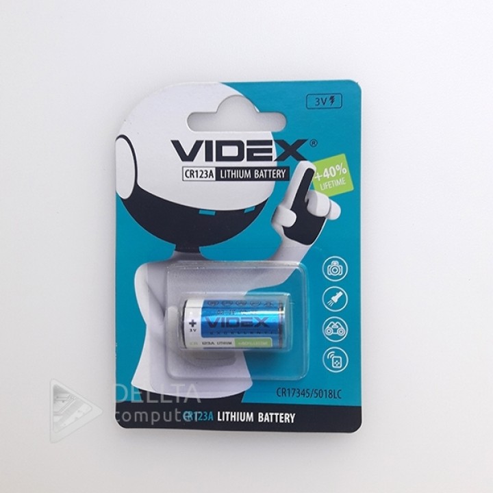 Батарейка Videx  CR123А Lithium 3.0 V (для фотоаппаратов)