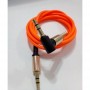 AUX кабель 3.5m/m угловой оранжевый