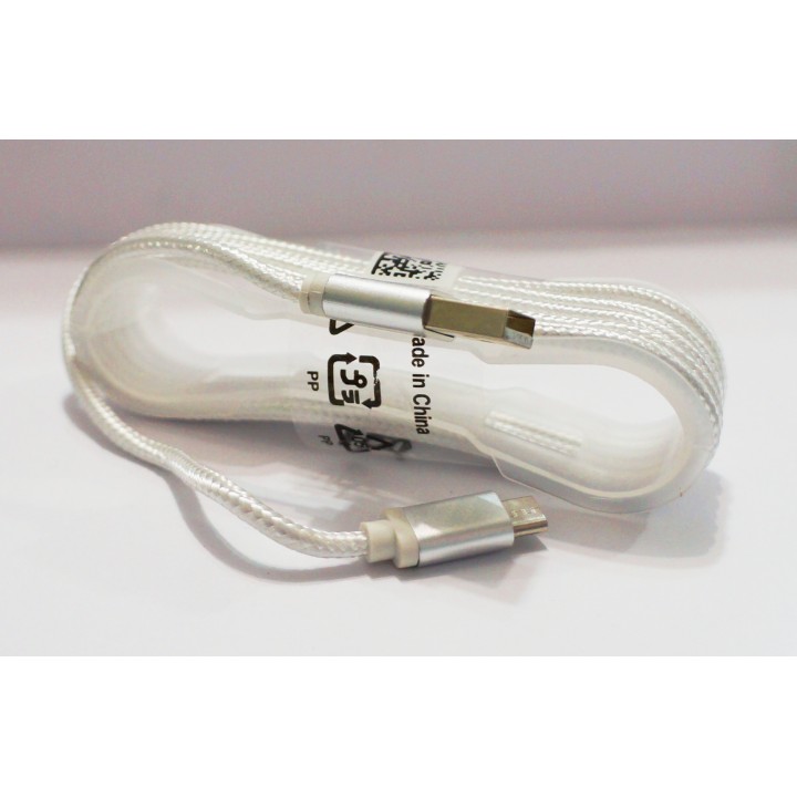 Кабель USB V8 канат 1.5м белый