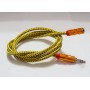 Кабель 3.5 m/f 1.5m цветной ткань желтый