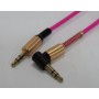 AUX кабель AUX 3.5m/m угловой розовый