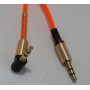 AUX кабель 3.5m/m угловой оранжевый