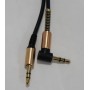 AUX кабель 3.5m/m угловой черный