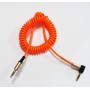 AUX кабель 3.5m/m спираль угловой 2m оранжевый