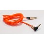 AUX кабель 3.5m/m спираль угловой 2m оранжевый